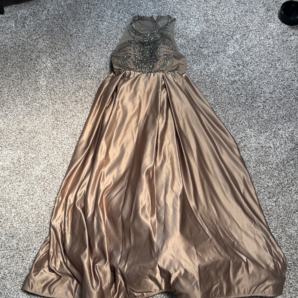 Dave & Johnny Bronze Prom Dress